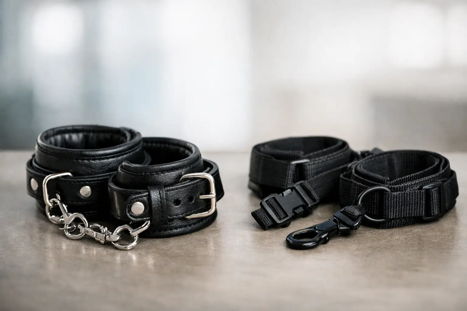 Leather Cuffs vs Nylon Restraints